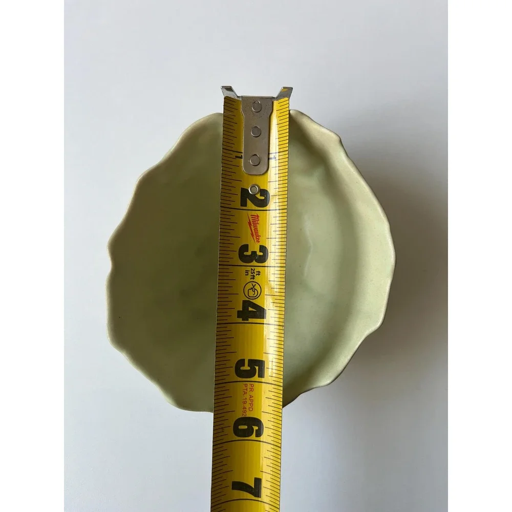 Vintage Signed Patricia Garrett Pottery Cabbage Leaf Bowl 1999